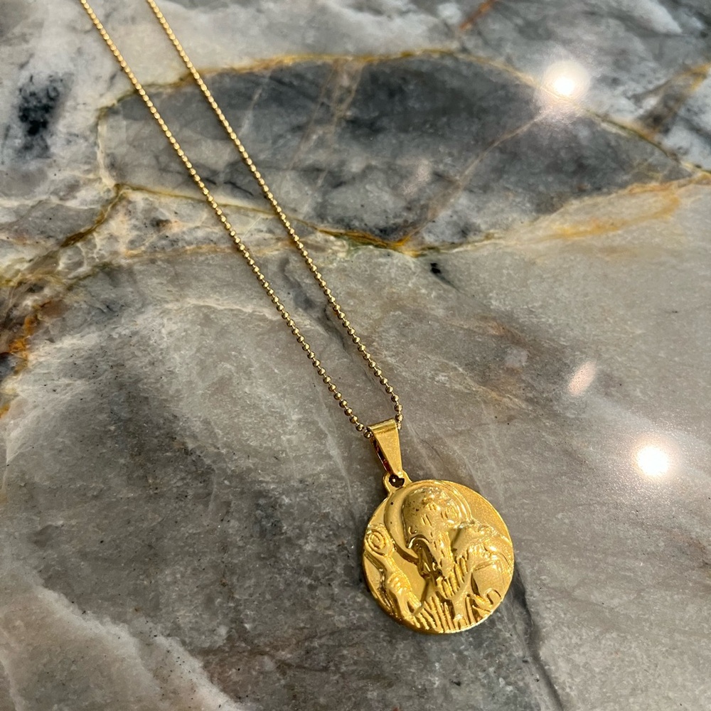 RIXEN GOLD SAN BENITO CHARM NECKLACE